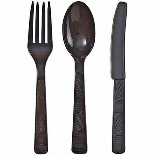 Black Plastic Cutlery