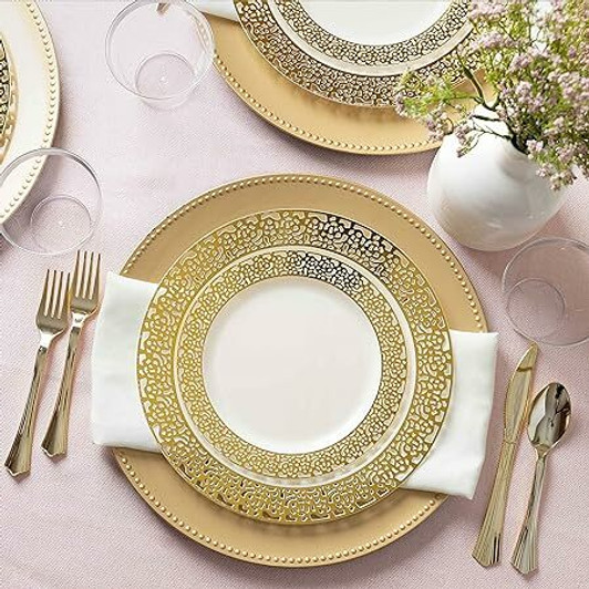 Buy Wholesale China Gold And White Flatware Set Silverware