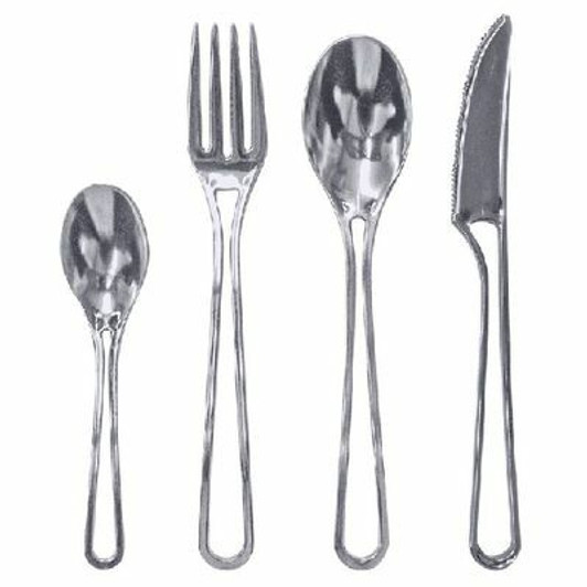 Modern Design Silver Plastic Cutlery