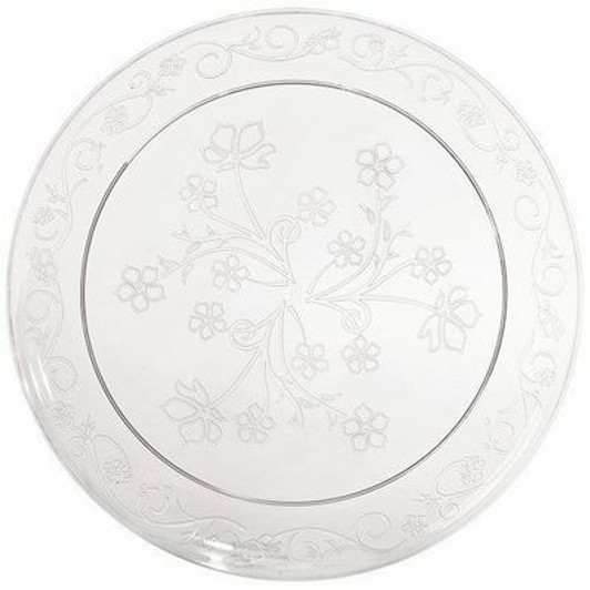 D'Vine Clear Plastic Plates Scrollware