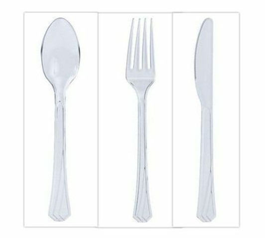 Clear Plastic Cutlery 51ct.