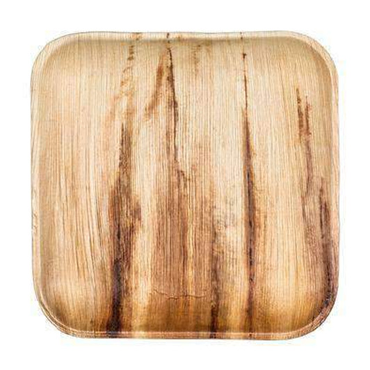 5" Square Eco Friendly Disposable Pastry Plates 25ct.