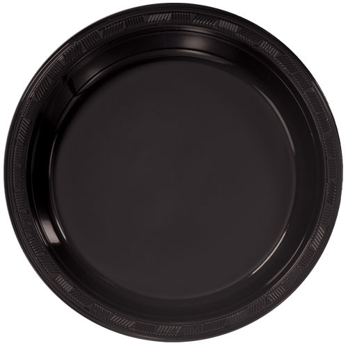7" Black Plastic Plates 50ct.