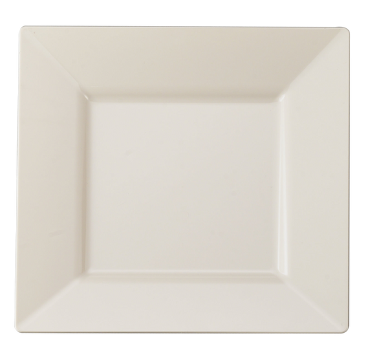 8" Bone Square Dessert Plastic Plates *Case of 120*