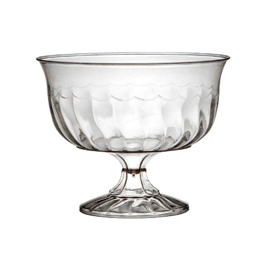 8oz. Clear Plastic Footed Dessert Cup 10ct.