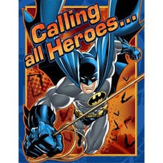 Batman Heroes and Villains Birthday Party Invitations, 8ct.