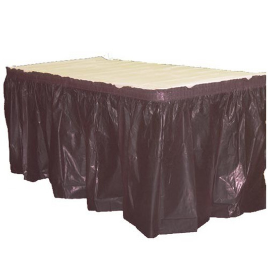 Black Plastic Rectangular Table Skirt 14ft.x29in