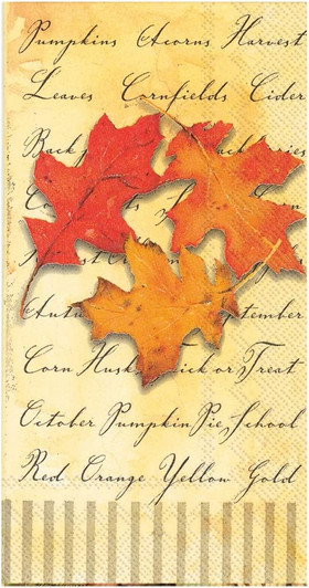 Boston International Paper Hand Towels for Bathroom Fall Decor Guest Towels Disposable Decorative Paper Napkins Autumn Decor Splendor 16ct.