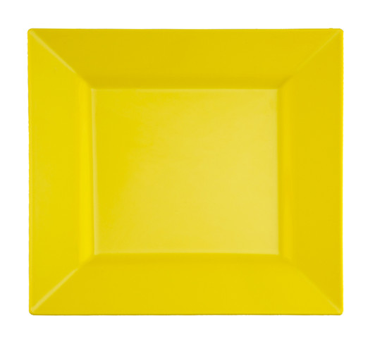 Butternut Yellow 9.5" Square Plastic Dinner Plates *Case of 120*