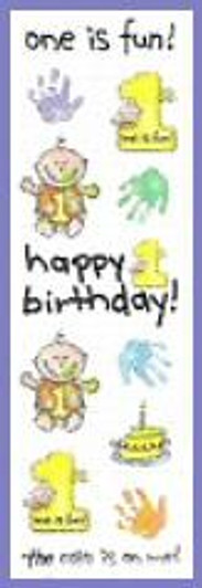 Cake On Me 1st Birthday Stickers 1 Sheet