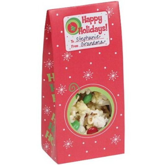 Christmas Print Treat Box w/Window, 6ct.