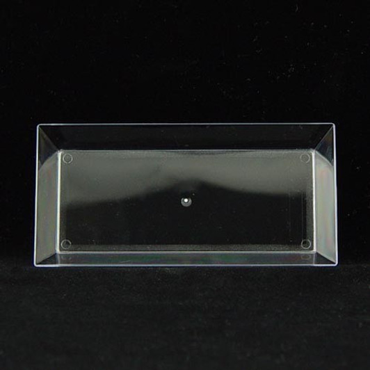 Clear Plastic Mini Rectangle Tray - 12 count