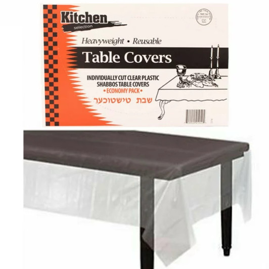 Clear Plastic Tablecovers 66" X 90"