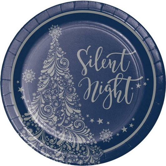 Creative Converting Silent Night Paper Plates, 9"