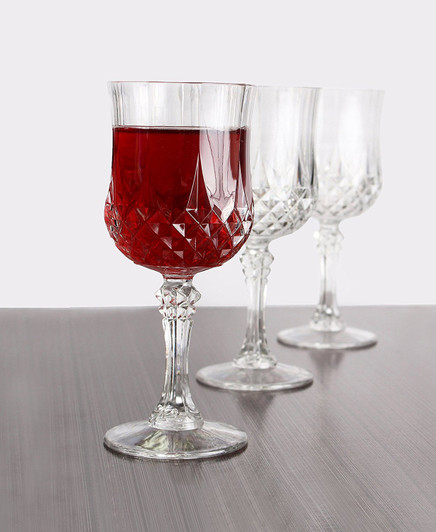 Crystal Like 8oz. Plastic Wine Glasses, 4ct.