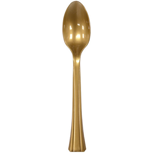 Etched Lillian Gold Plastic Teaspoons 48ct.