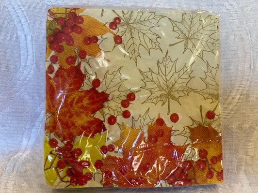 Fall Foliage Thanksgiving Leaves Lunch Napkins 36ct.