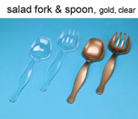Gold Large Plastic Salad Fork