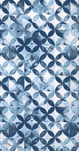 IHR MOROCCAN INDIGO BLUE GUEST TOWEL 16ct.