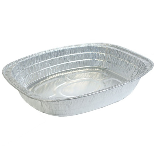 Large Oval Oven Aluminum Disposable Pan Rack Roaster
