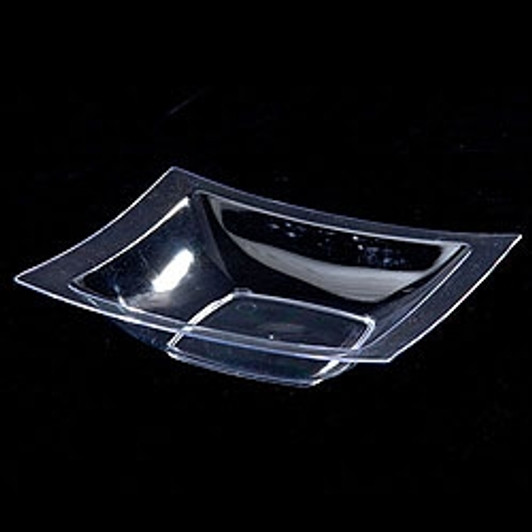 Lillian Clear 12oz. Rectangular Plastic Soup Bowls 10ct.