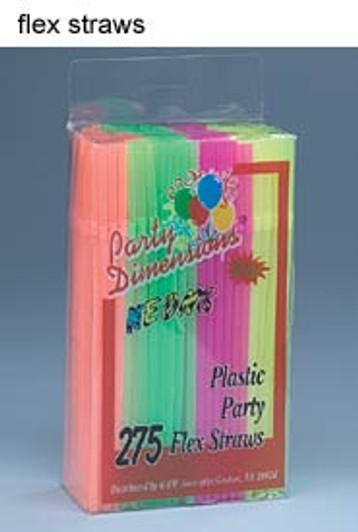 Neon Flex Straws 200ct.