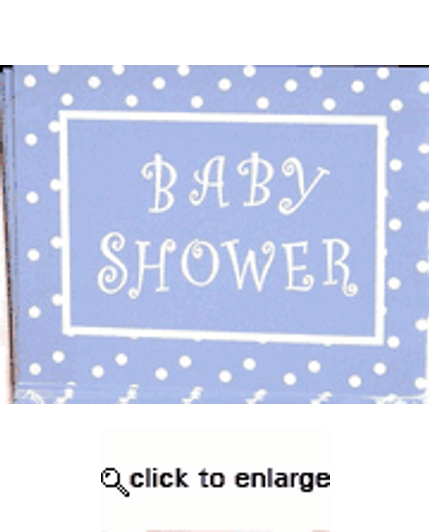 Perfectly Periwinkle Blue Baby Polka Dot Invitations 8ct.