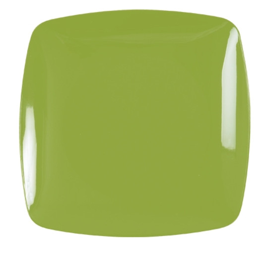 Renaissance Green Square Rounded 5.5 " Dessert Plastic Plates 10ct.