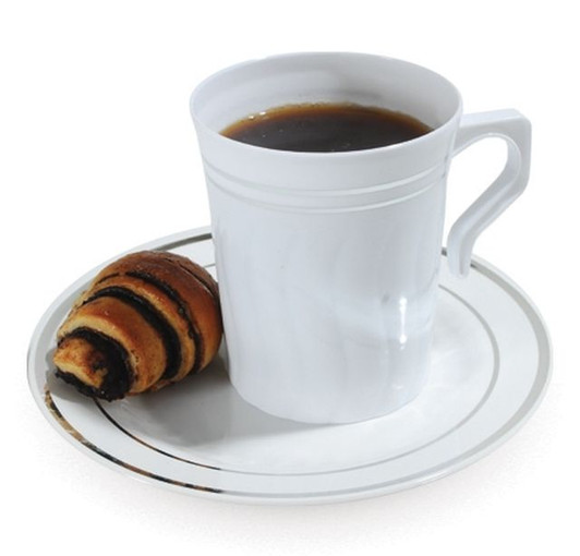 8.5 oz. Square Bottom Plastic Coffee Mugs 8ct.