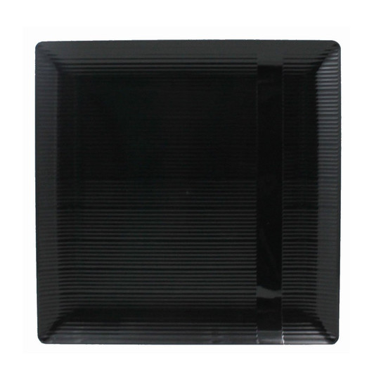 Zen 10 1/4" Black Square Plastic Dinner Plates *Case of 120*