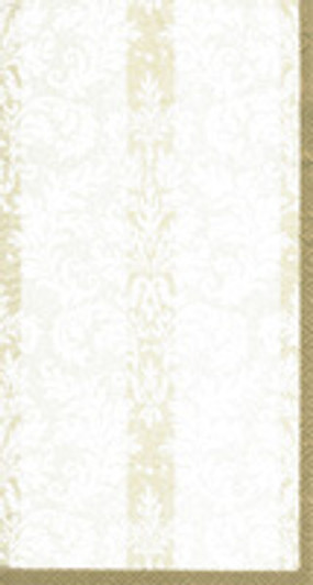 Golden Jacquard Gold / White Guest / Buffet Napkins 16ct.