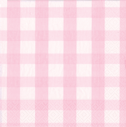 pink gingham napkins lunch