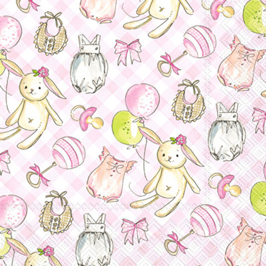 girl baby shower napkins