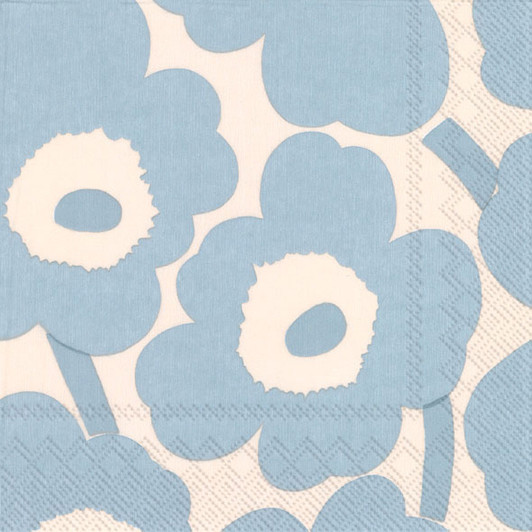 IHR napkins light blue floral beverage