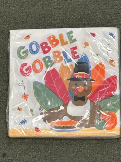 turkey kids napkins lunch gobble