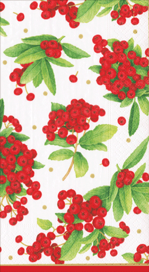 christmas berry christmas guest napkin