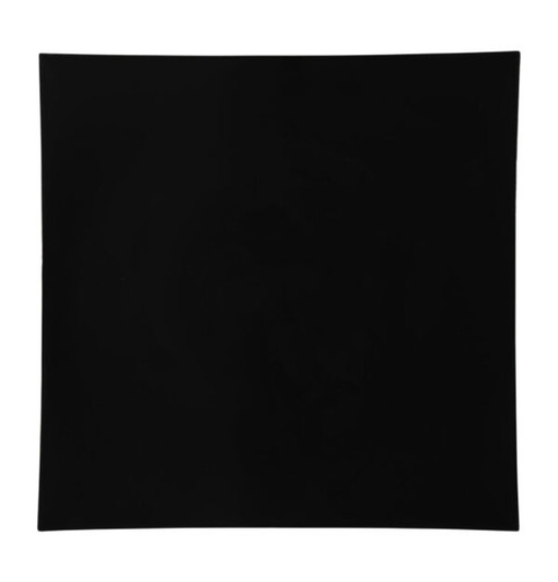black  13" square plastic chargers