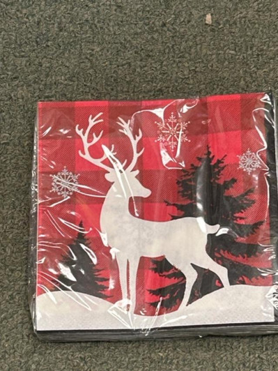 christmas reindeer beverage napkins