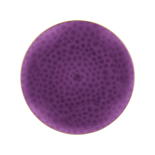 purple hammered salad plastic wedding plates