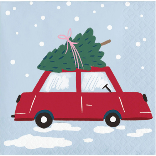 Christmas village christmas cocktail beverage napkins