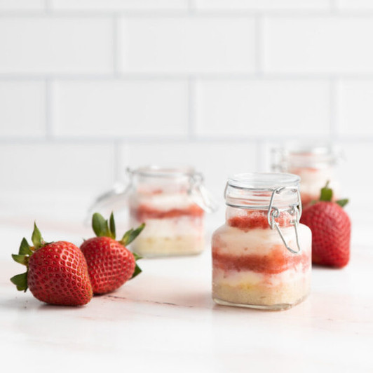 Miniware 4oz Glass Square Mason Jars 12 Count