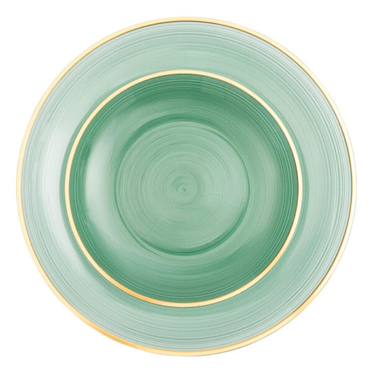 green crystal  plastic plates