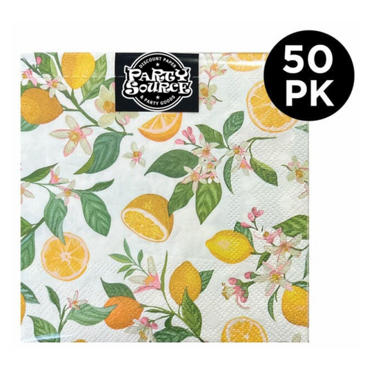 Lemon Square Lunch Napkins - Pack of 50