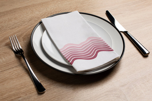 Ombre Pink Wave Disposable Airlaid Buffet / Guest Napkins - Pack of 16