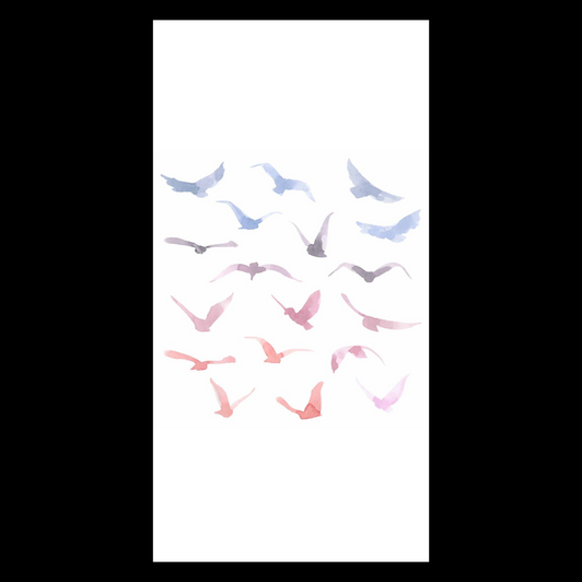 Watercolor Flock Disposable Airlaid Buffet / Guest Napkins - Pack of 16