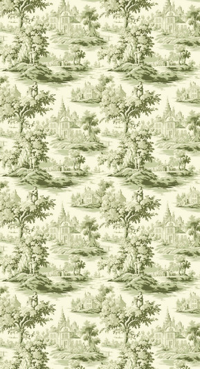 Green Toile Disposable Airlaid Buffet / Guest Napkins - Pack of 16