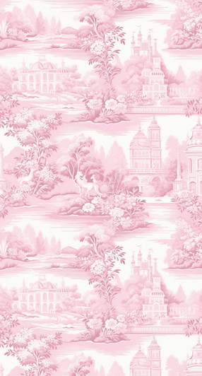 Pink Toile Disposable Airlaid Buffet / Guest Napkins - Pack of 16