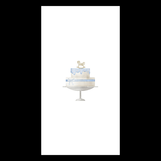 Blue Cake Disposable Airlaid Buffet / Guest Napkins - Pack of 16