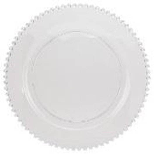 clear w/ clear beads salad plates