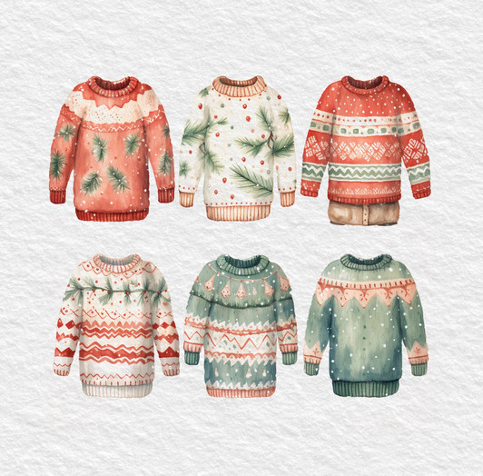 Holiday Sweater Disposable Airlaid Buffet / Cocktail Napkins - Pack of 20